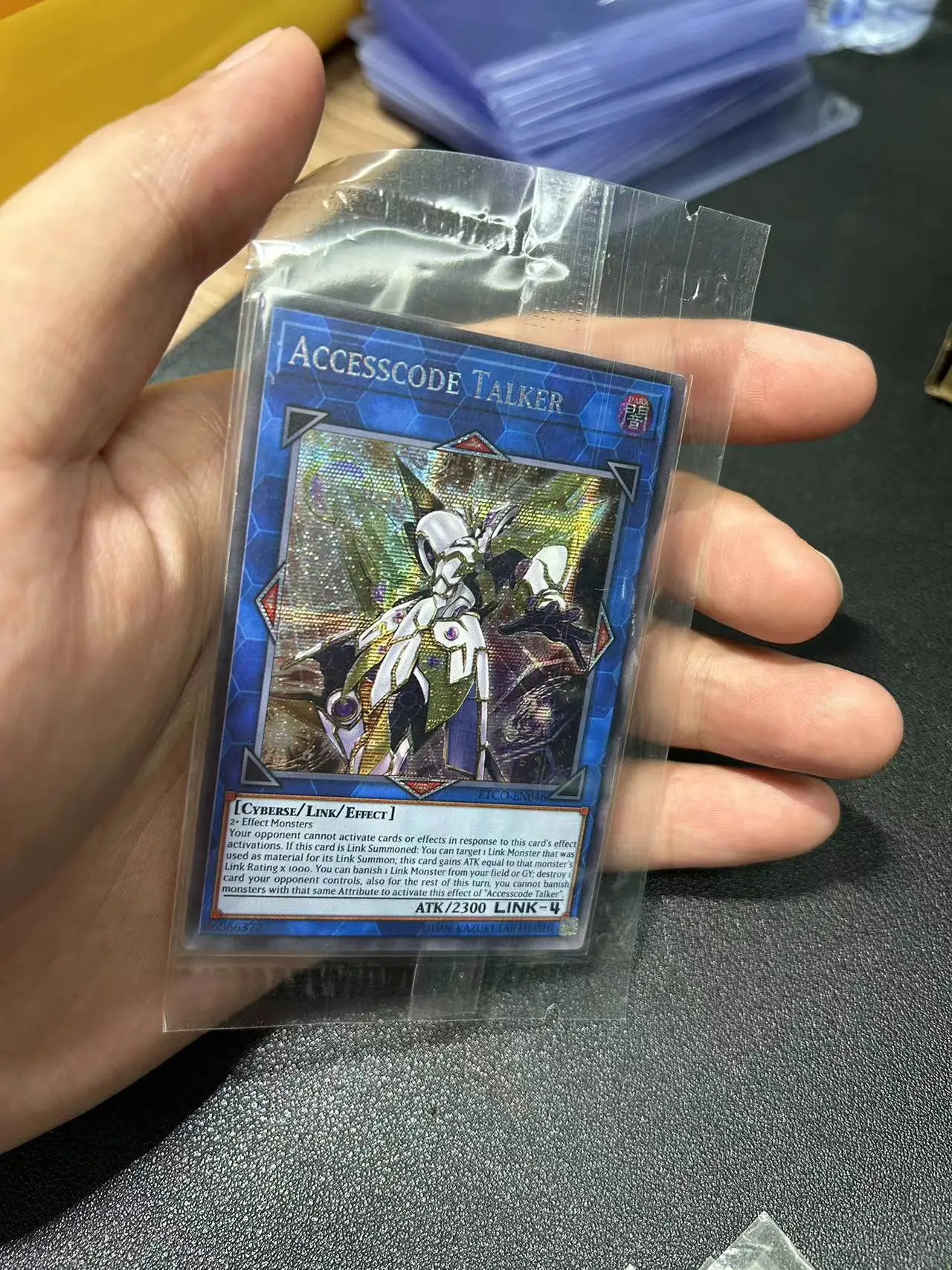 Yu Gi Oh Secret Rare/SER TCG Accesscode Talker(ETCO-EN046) Board Game English Gift Collection Card (Not Original)