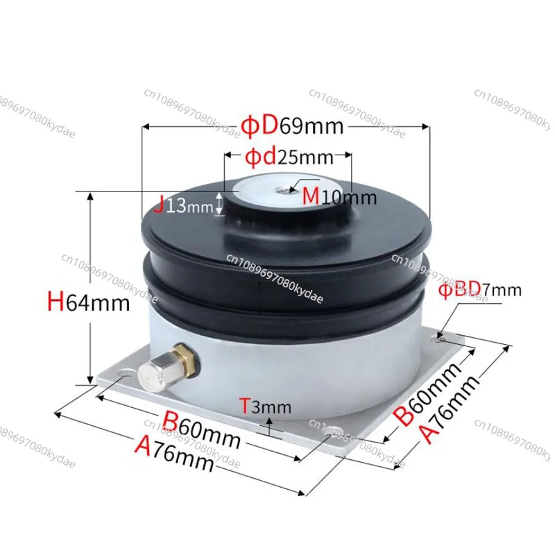 Maintenance-free air pad isolation 5801, precision equipment air spring vibration damper - low 3Hz natural frequency