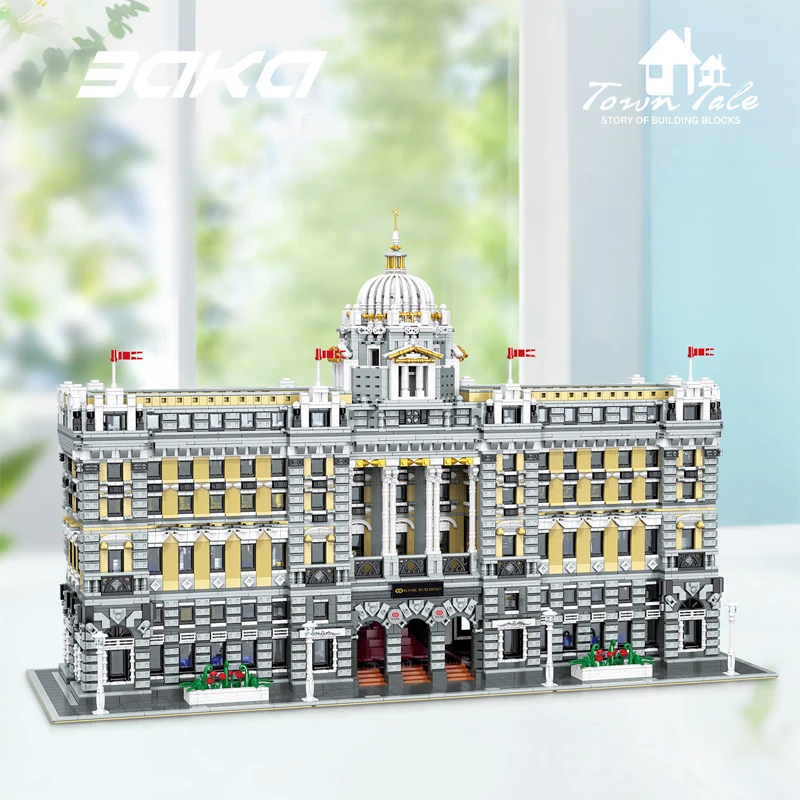 IN STOCK MOC Creativity City HSBC Bank Shanghai Building Blocks Model Bricks Construction kit for Adults Christmas Gift Toys