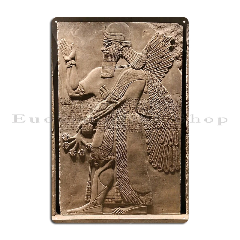 The Assyrian God Ashur Pergamon Museum Berlin Metal Sign Pub Mural Designs Plaques The Assyrian God Tin Sign Poster