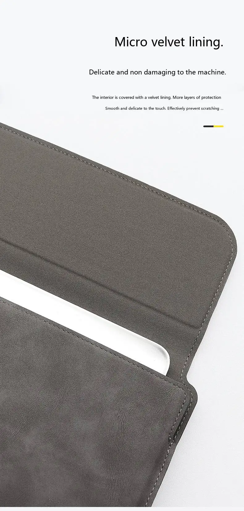 Laptop-Hülle aus Schafsleder 13,3-15,4 Zoll Ultrabook-Schutzhülle für MacBook Air Pro – Detail 11