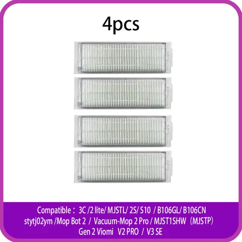 Filter For Xiaomi&Viomi Vacuum MopPro/MopP/Mop2pro/STYTJ02YM/3C/S10/B106GL/B106CN/MJST1SHW/MJSTP/2Lite/C101/S12/T12/V2/V2PRO/V3