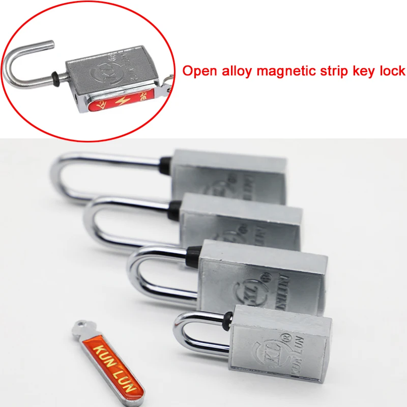 Alloy Magnetic Induction Code Lock Magnetic Strip Lock Open Padlock Keyless Hole Lock Anti-theft Door Lock Household Hardware