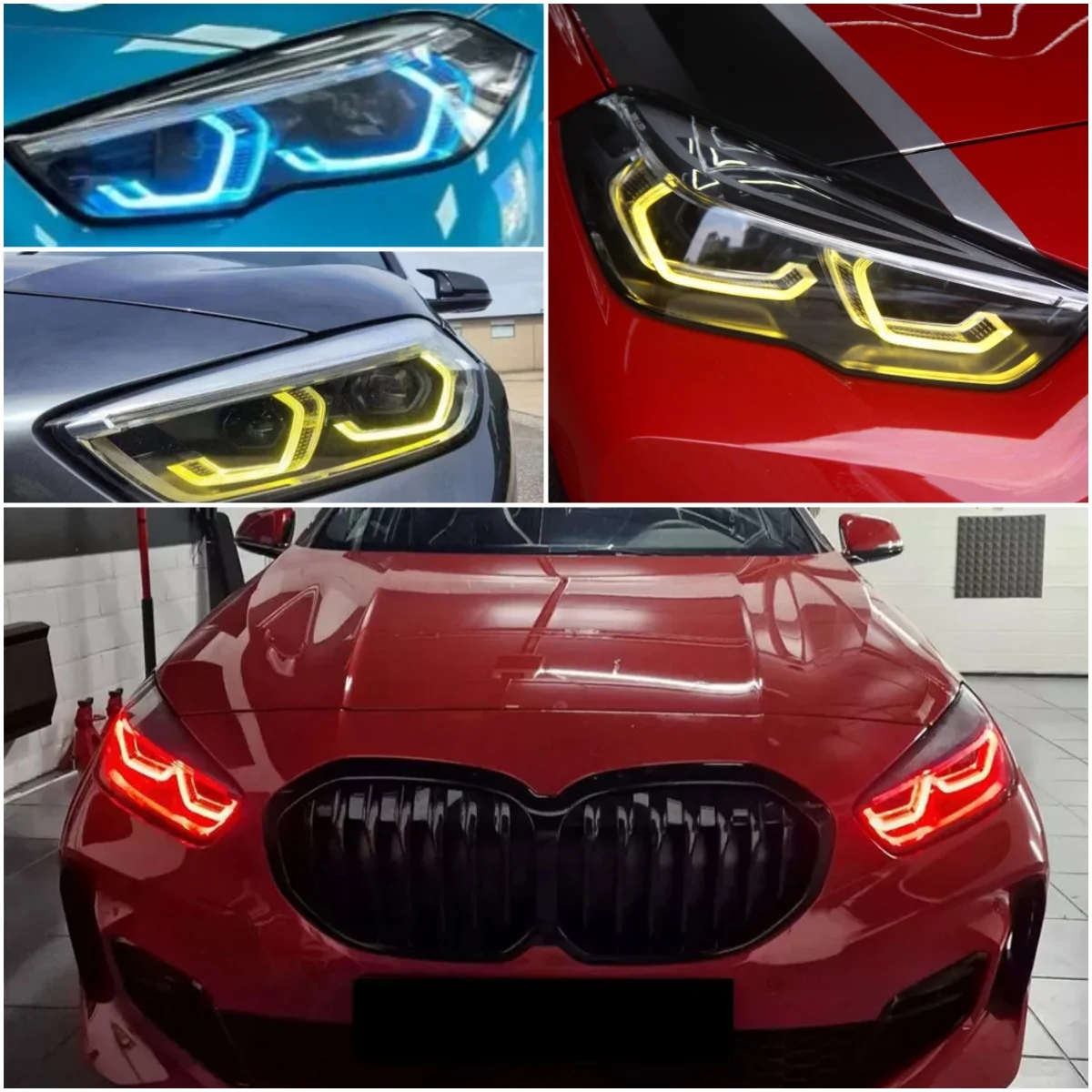 

Желтые платы Angel Eye DRL для BMW F40 118i F44 228IX M235IX 2019-2023 гг. Светодиодный налобный фонарь дневного света Красный Синий Дневной свет Янтарный