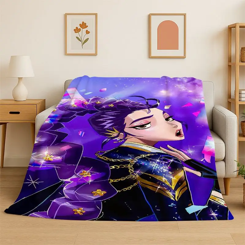 KPop Demon Hunters Saja Boys Cartoon Soft Flannel Throw Blanket,Warm Cozy Blanket for Bed,Couch,Sofa,Bedroom,Living Room,Travel