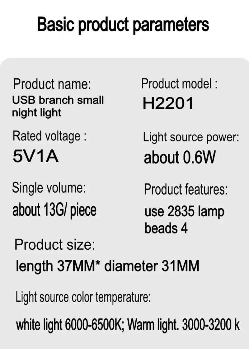 Usb Dual Plug Computer Portable Power Charging Usb Small Book Led Eye Protection Reading Small Round Nig