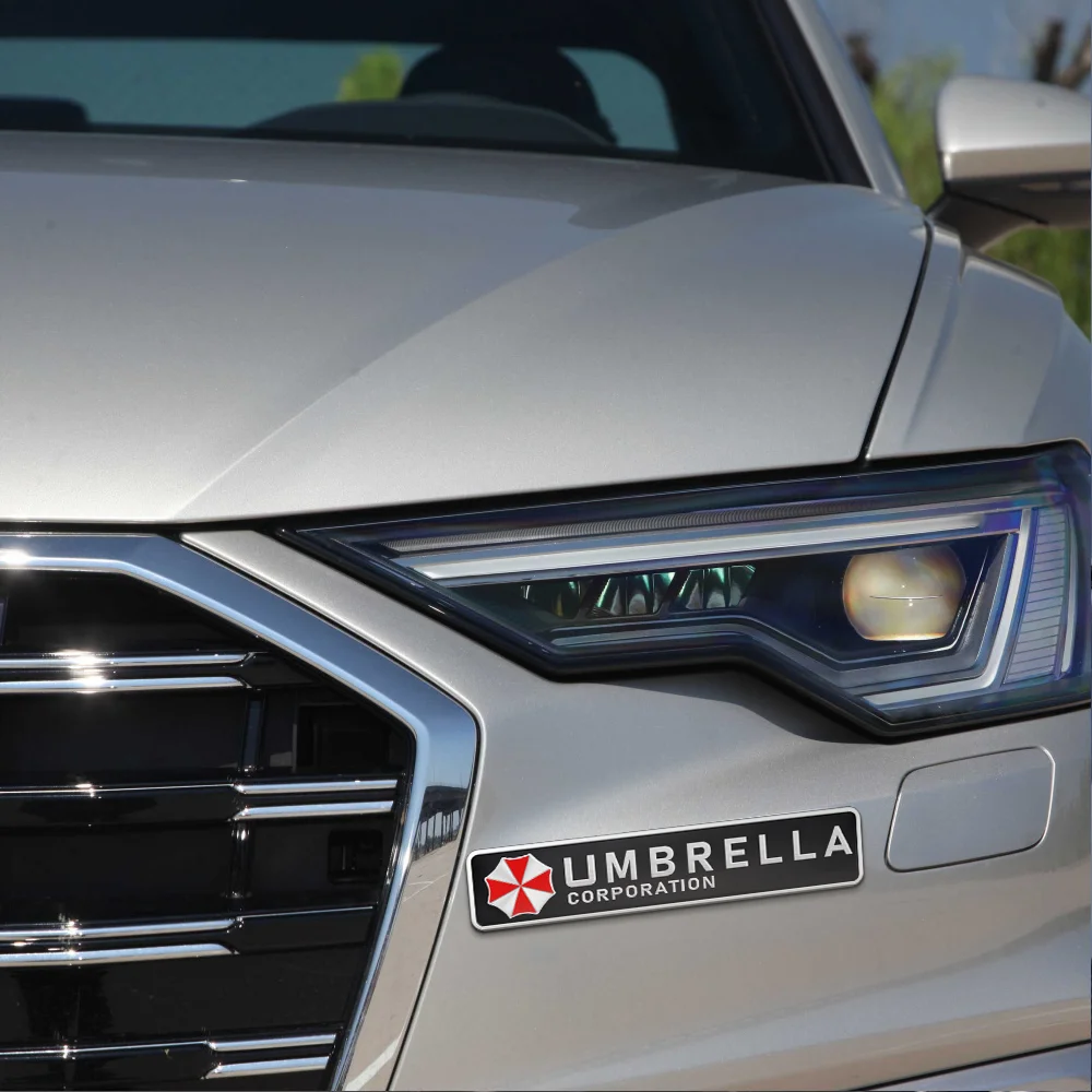 3D Car Styling Metal Aluminum Umbrella Corporation Emblem Car Body Fender Stickers Decoration