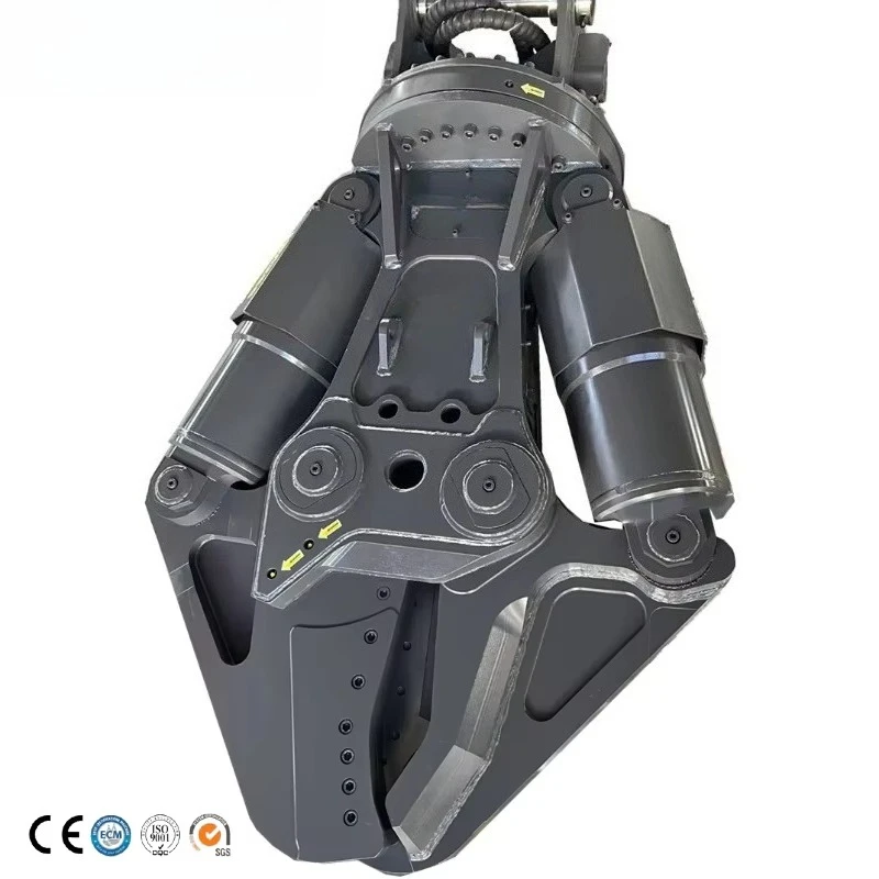 Excavator Hydraulic Shear Attachment Double Cylinder Scrap Metal Cutting Light Demolition Works Compact Easy Operation Custom
