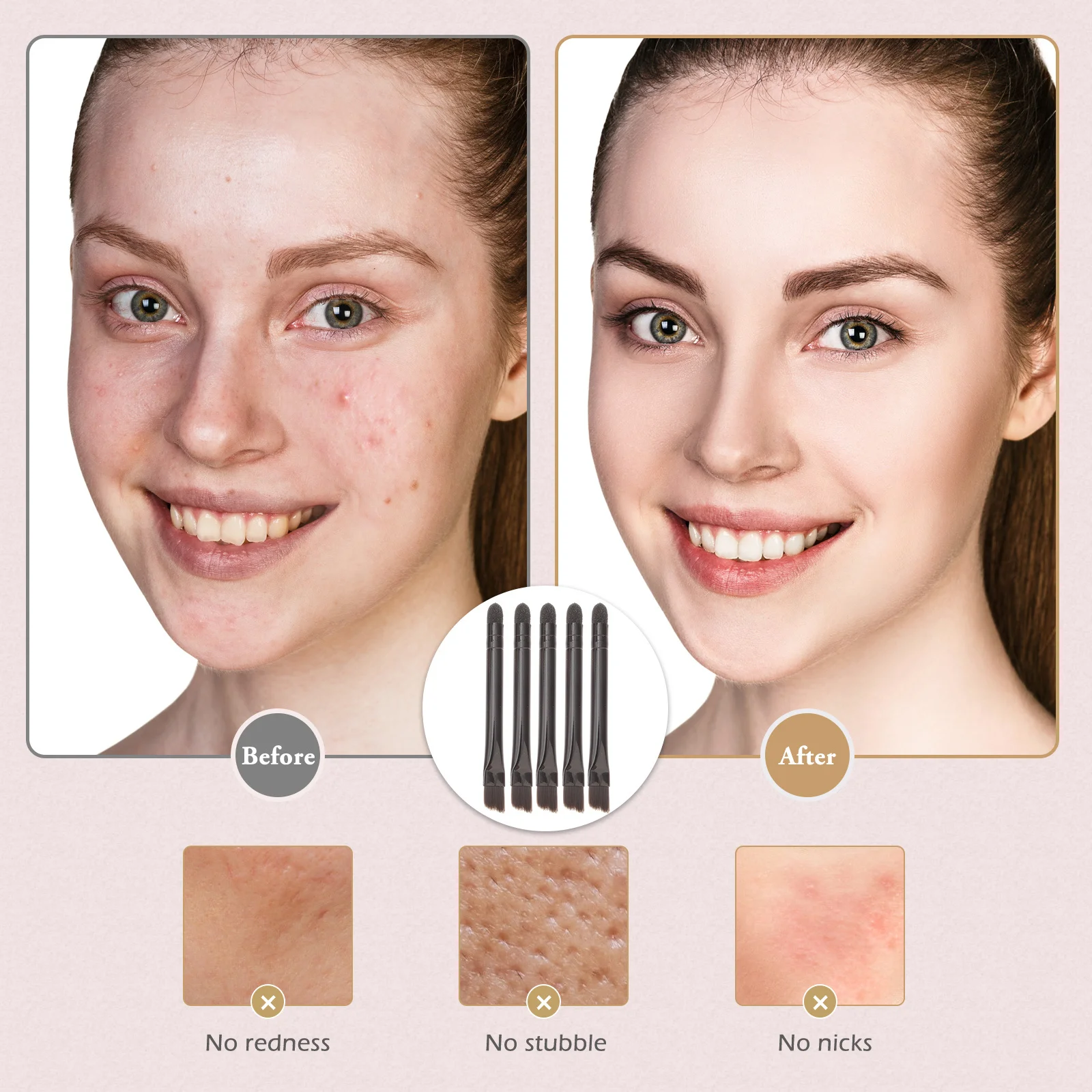 

10Pcs Double-Ended Eye Shadow Makeup Brushes Smooth Handle for Daily Professional Use Eye Shadow Makeup Brush Brush