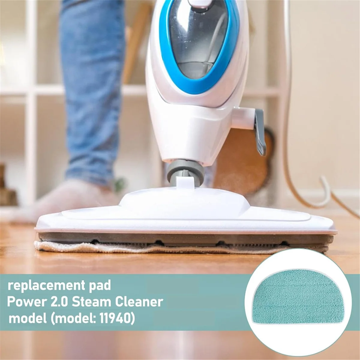 A62X 6 Pack Mop Pads for Leifheit Clean Tenso Power 2.0 Steam Cleaner,Microfiber Steam Mop Replacement, Steam Broom Mop Cover