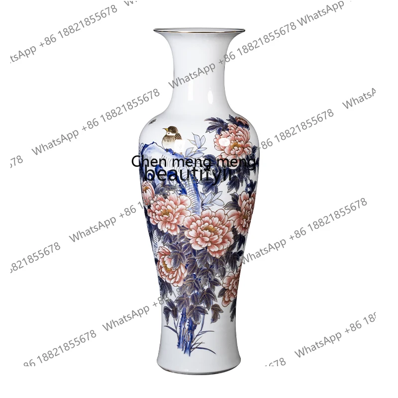

Jingdezhen high-end light luxury hand-painted gold-painted ceramics, hotel villa decoration Chinese-style ornaments