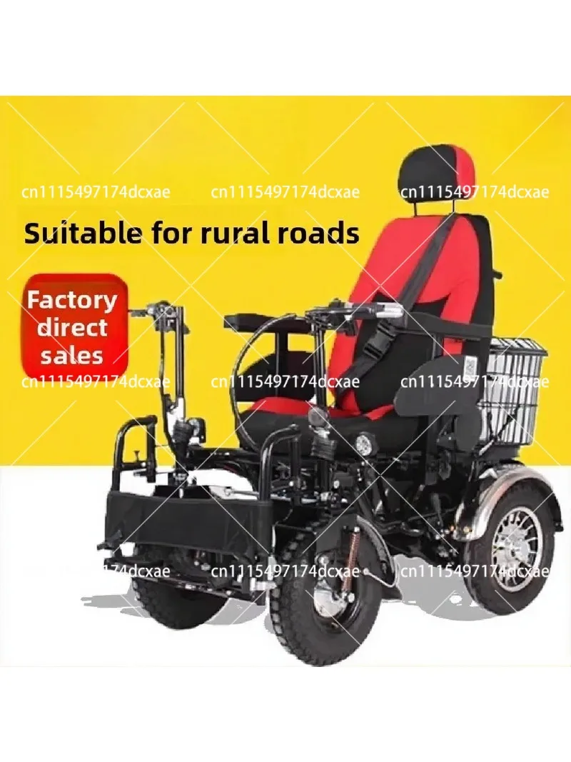 Heavy Duty 4-Wheel Mobility Scooter with Padded Seat & Basket for Indoor Outdoor Use for Elderly Adults