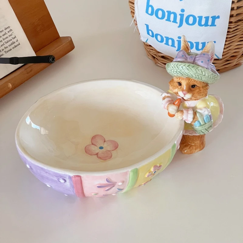 

Ceramic bowl household living room coffee table fruit storage bowl home decoration ornament