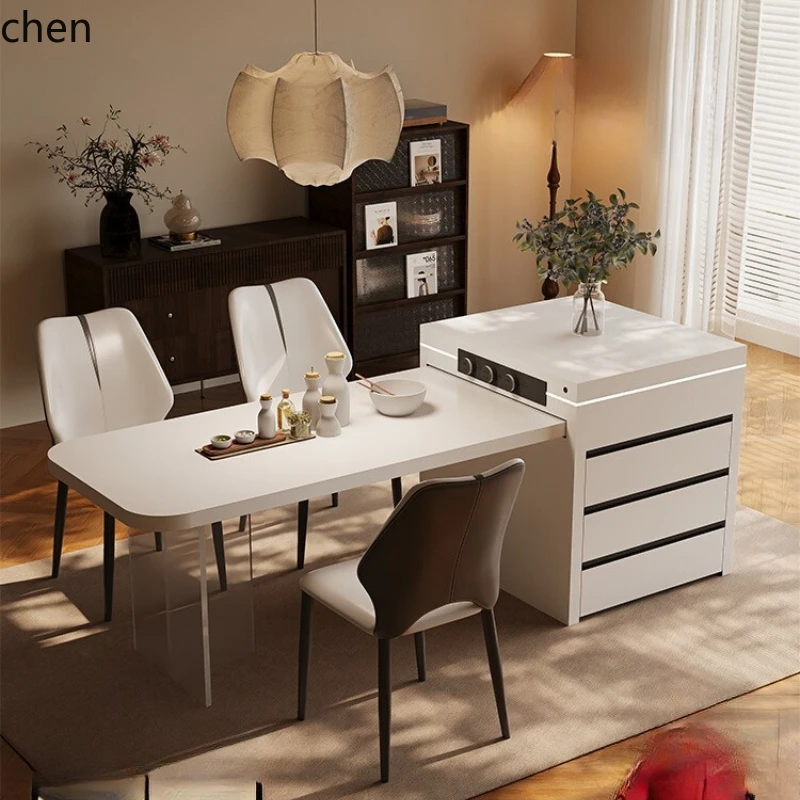 

HXL island platform suspended minimalist rock slab advanced guide platform plus dining table integrated retractable