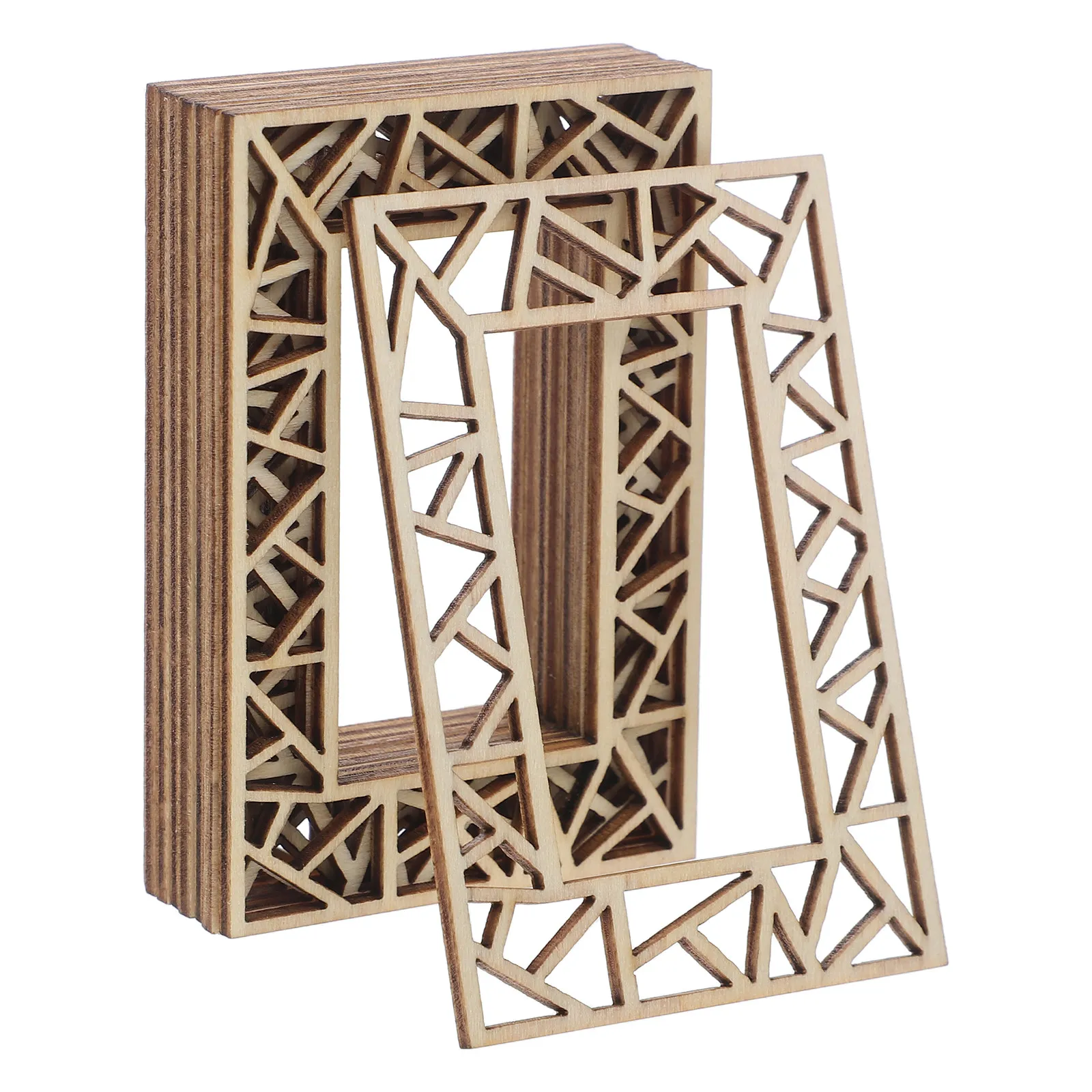 

8Pcs Miniature House Windows Chinese Style Wooden Window Frames DIY Craft Accessories Tiny Dollhouse Furniture Decoration