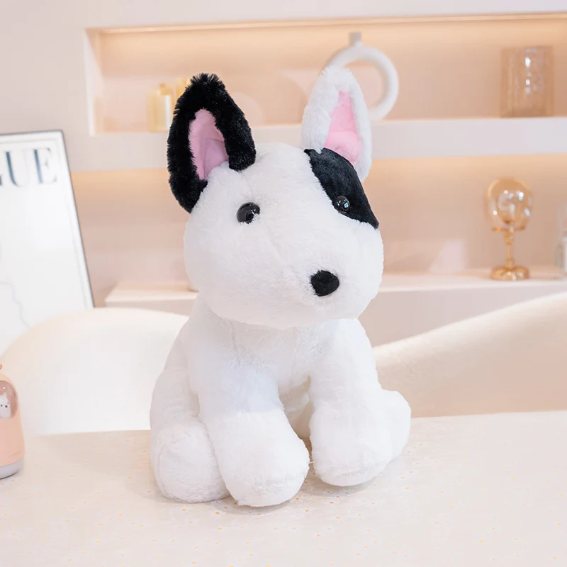 

New 40/50cm Sitting Posture Bull Terrier Plush Toys Kawaii Pet Dog Stuffed Animal Toy Sleep Mate Throw Pillow Kid Birthday Gift