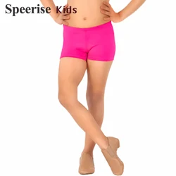 Summer Kids Gymnastics Shorts Low Waist Ballet Sports Panty Boy Dance Bodies Girls Nylon Spandex Shorts Workout Dancewear Child