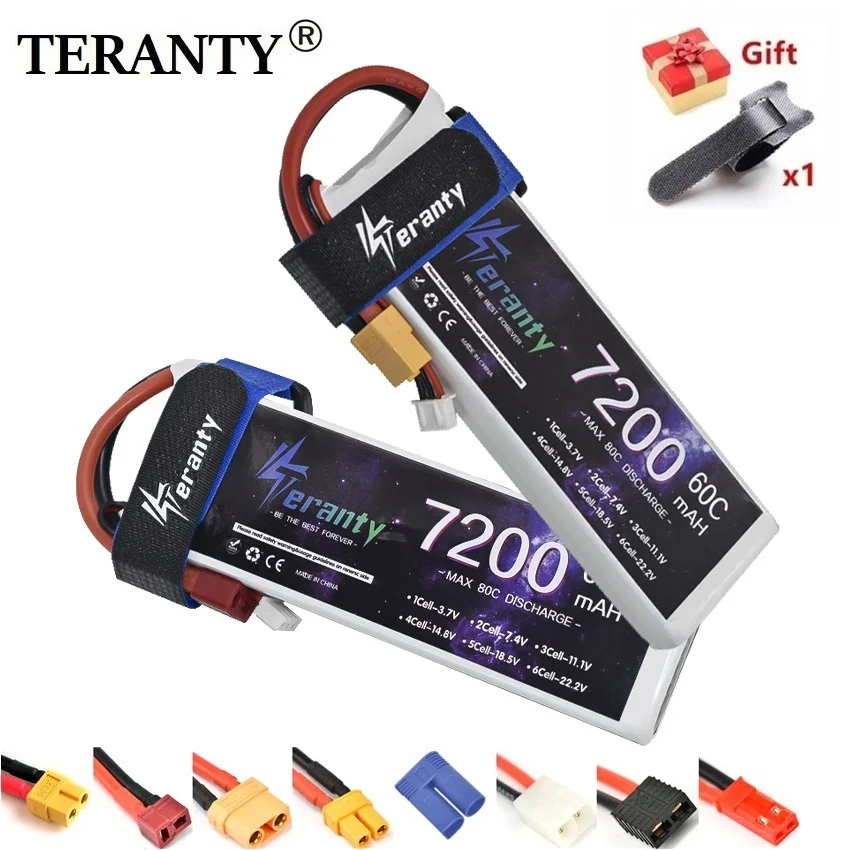 7.4V 7200MAH 2S Lipo Battery 60C For Car accessory Quadcopter FPV Drone RC Plane Boat Toys Parts With XT60 Connector Deans T TRX