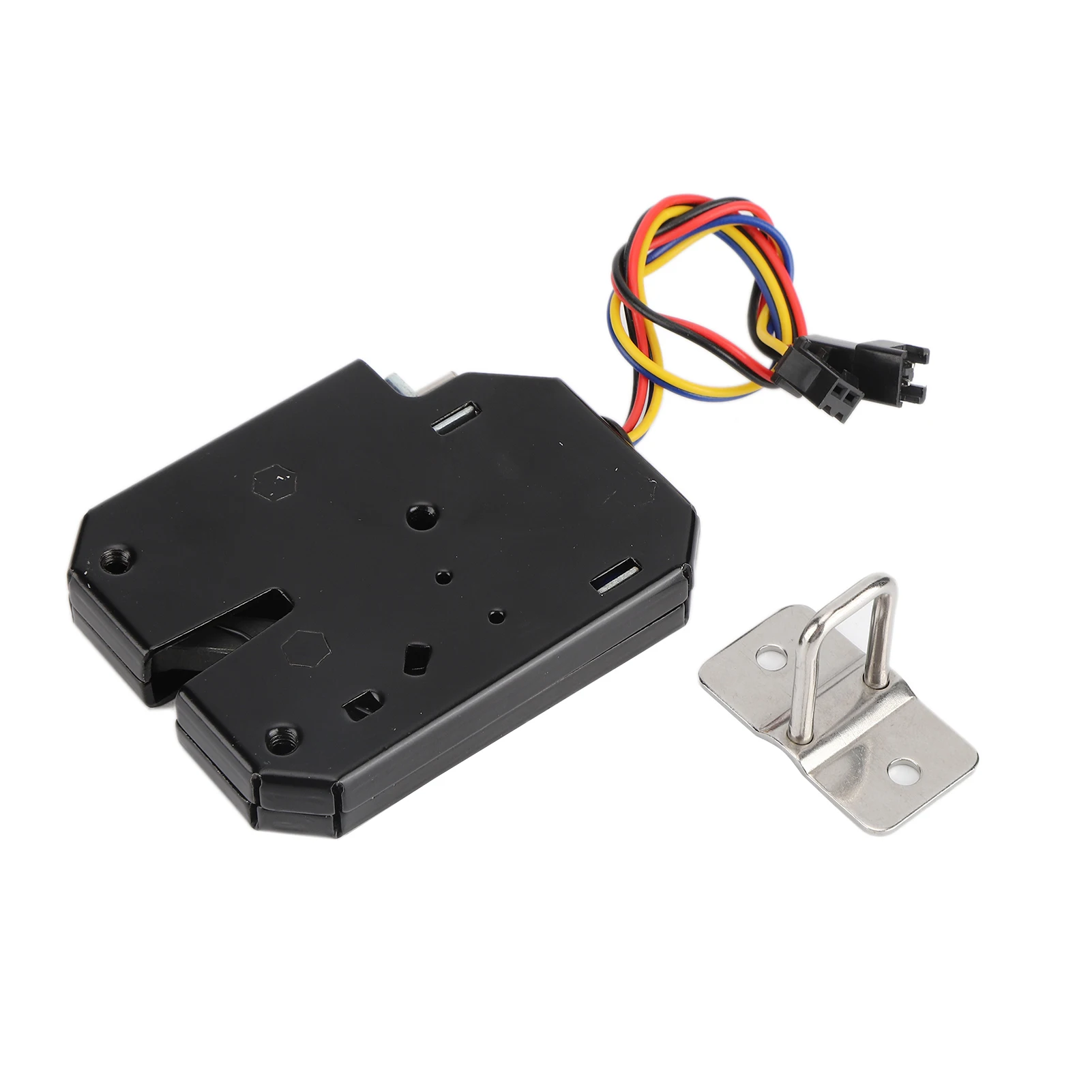 قفل خزانة 12 فولت 2A خزانة التحكم الكهربائية الكهرومغناطيسية خزائن الأدراج قفل الصلب الأسود قفل كهربائي أداة قفل كهربائي #1