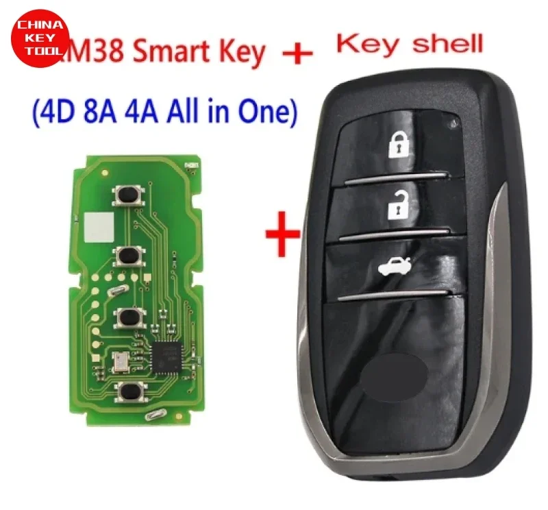 1PCS Xhorse XSTO01EN For Toyota XM38 Smart Key 4D 8A 4A All in One with for KEY TOOL Plus Max VVDI2 VVDI Mini Support Renew