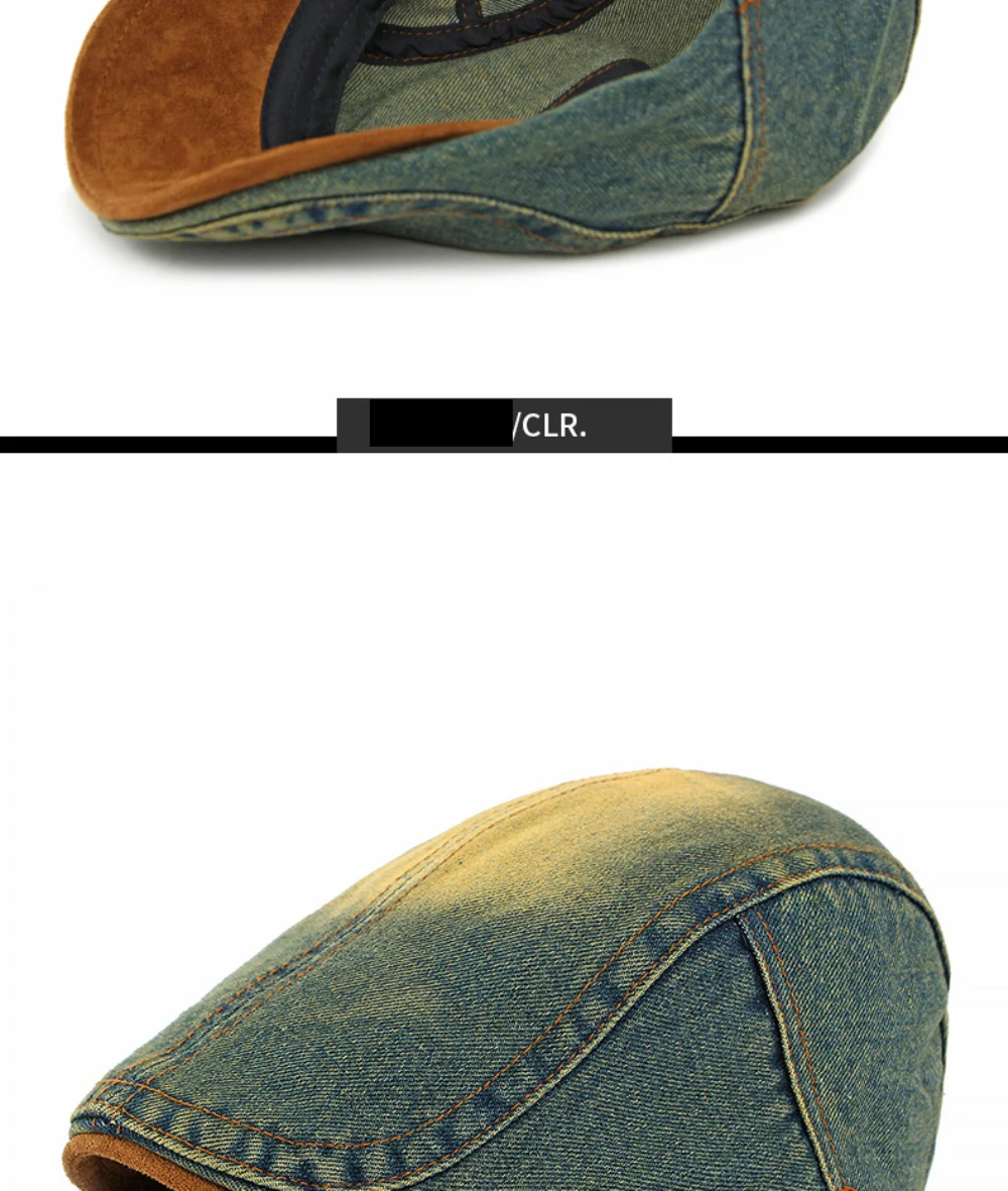 HT5042 Baskenmützen für Männer und Frauen Vintage Künstler Maler Baskenmütze Neue Frühling Sommer Herbst Ivy Flachmütze Herren Damen Denim Baskenmütze – Detail 14