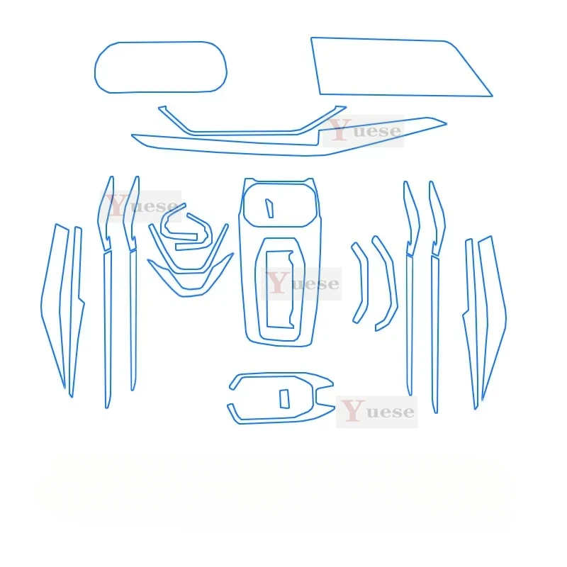 

For Changan OSHAN X5 Car Interior Center Console Transparent TPU Protective Film Anti-scratch Sticker