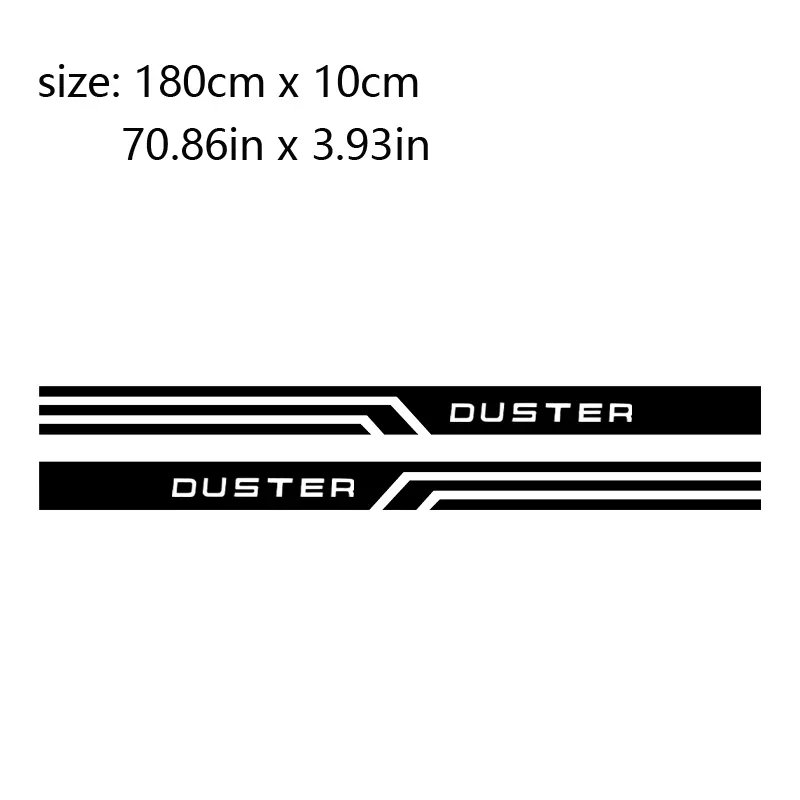 2PCS Car Door Side Sticker Vinyl Film Decals For Dacia Dokker Duster Lodgy Logan Spring Auto accessories car decal