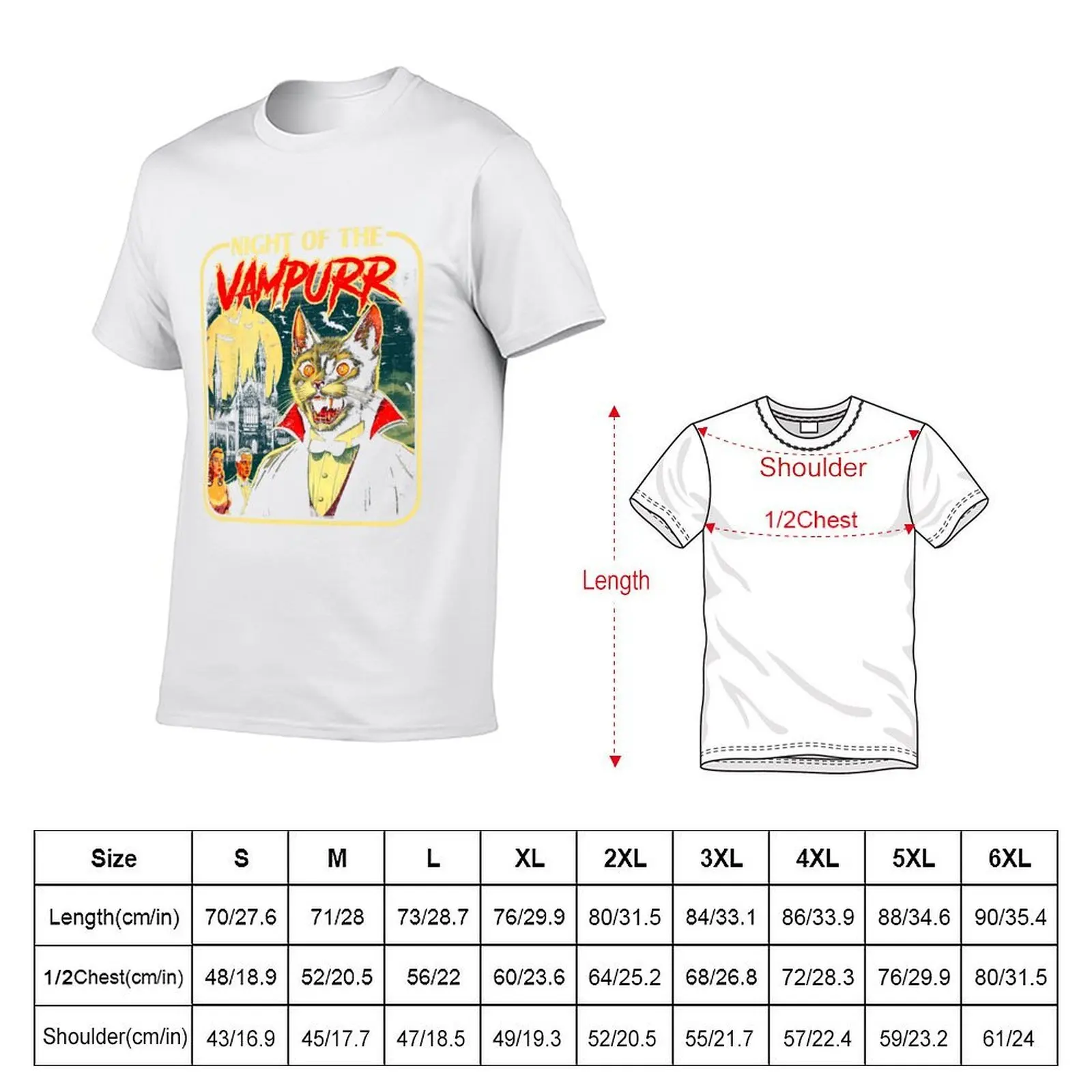 Night Of The Vampurr For Men, For Women, Funny Cat Halloween Gift T-Shirt oversized t shirt for a boy fitted t shirts men