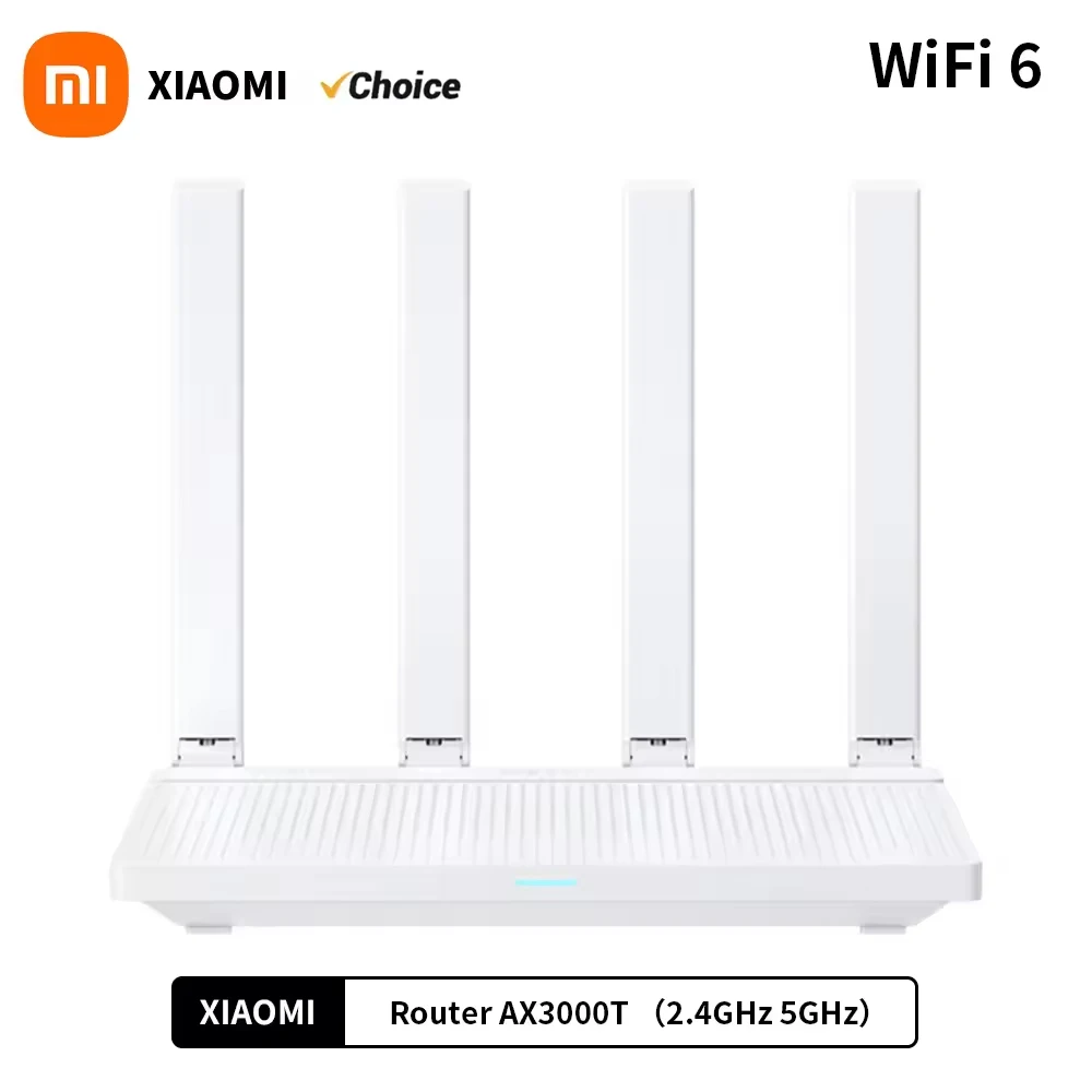 2024 NEW Original Xiaomi AX3000T Router 2.4GHz 5GHz 1.3GHz CPU 2X2 160MHz WAN LAN LED NFC Connection for Home Office Games Mi