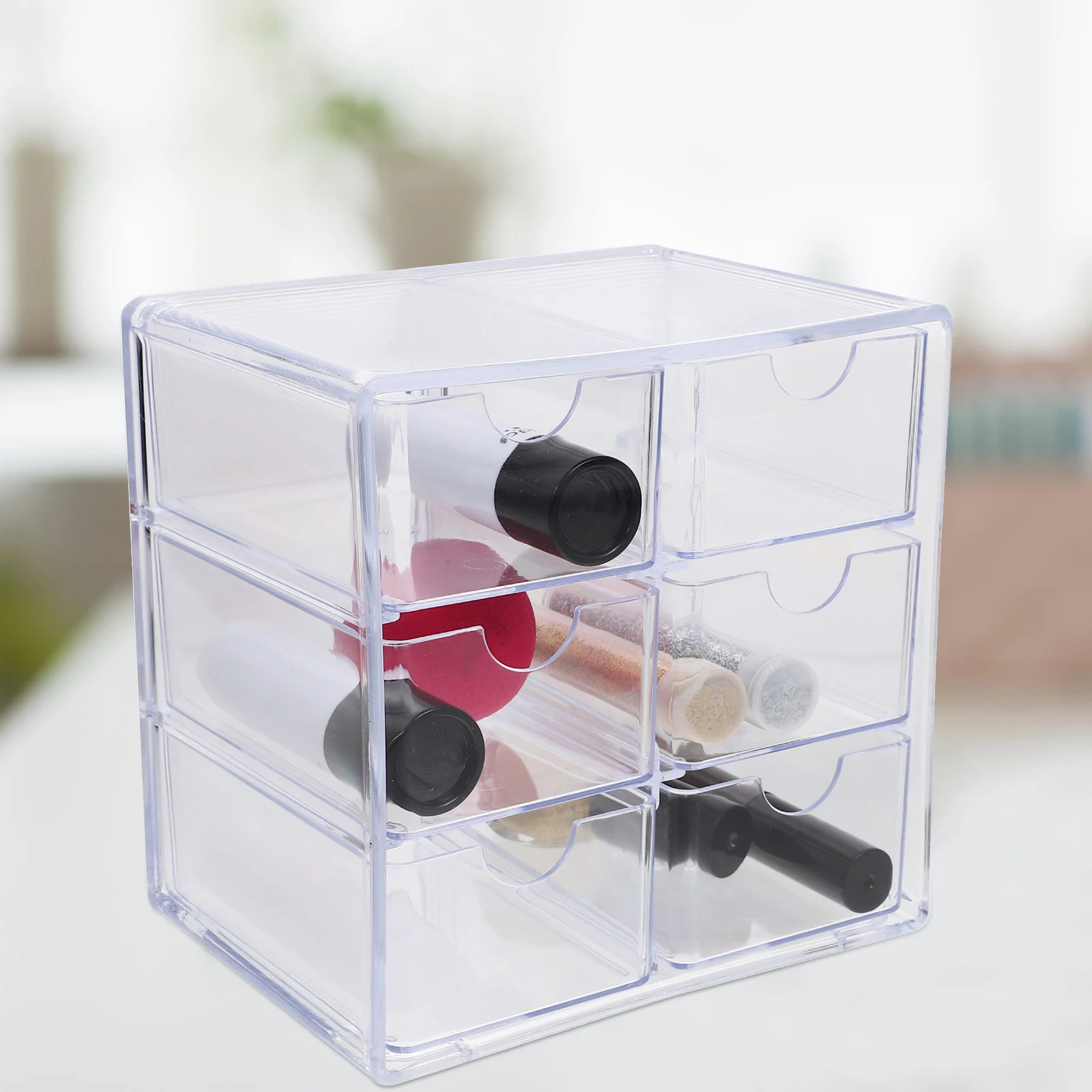 

Jewelry Storage Drawers Transparent Stackable Desktop Organizer Makeup Storage Box Multi-Functional Desktop Sundries