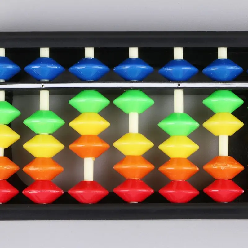 13 Column Portable Plastic Abacus Arithmetic Soroban Calculating Tool With Color