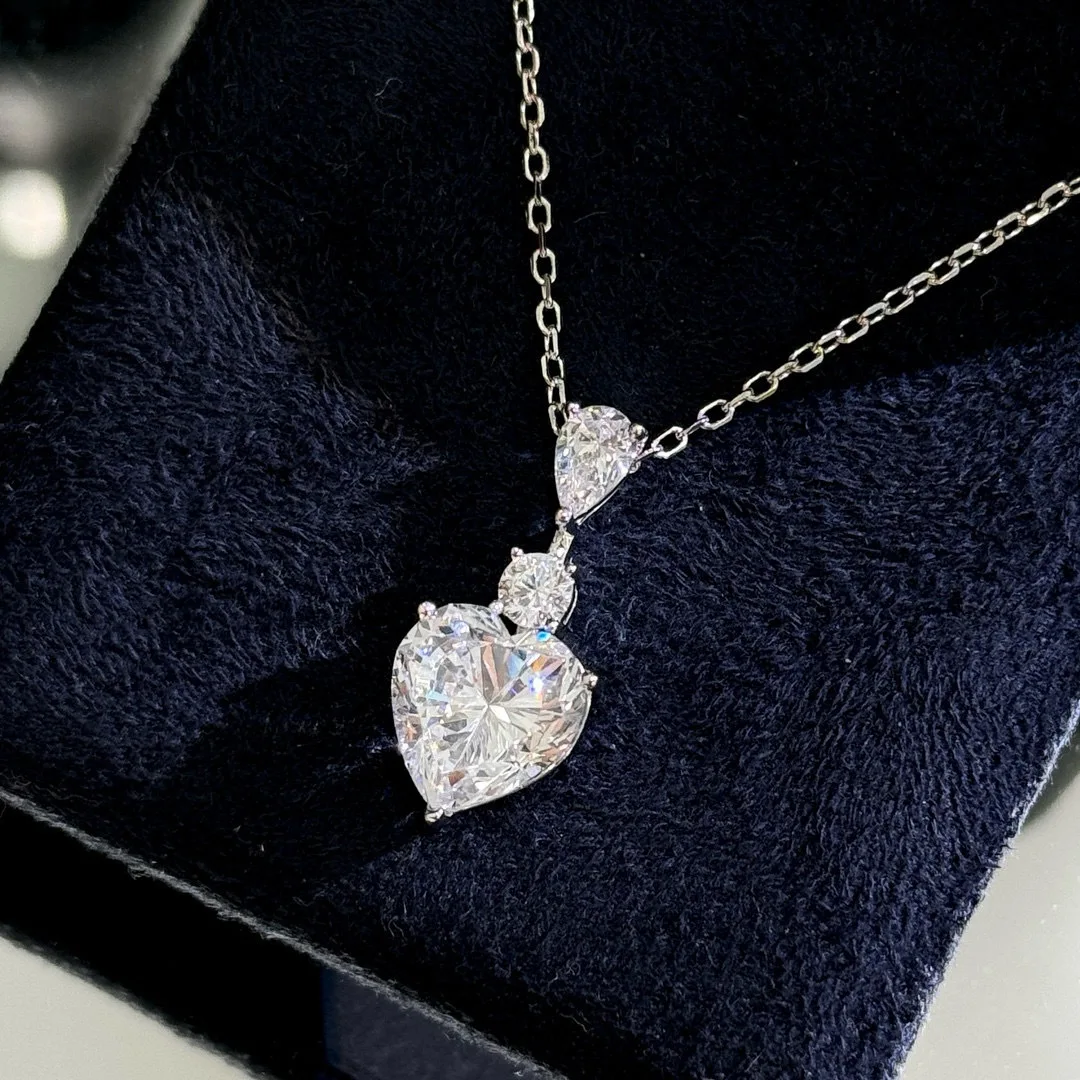 

Европейское изысканное ожерелье из стерлингового серебра S925 с бриллиантом в форме сердца, женское ювелирное изделие высшего качества, свадебный подарок