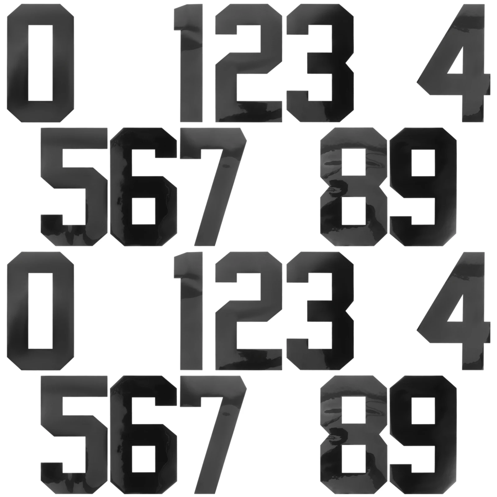 

20pcs Number Sticker Plastic Decal Iron Numbers Patches for Clothes Accessories Embroidered Appliques Clothing