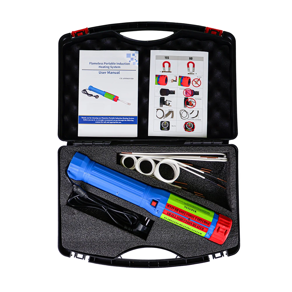

1400W Magnetic Induction Heater Kit Car Flameless Heater Auto Nut Bolt Removal Tool With 8/10 Heating Coils Car Repair Tool