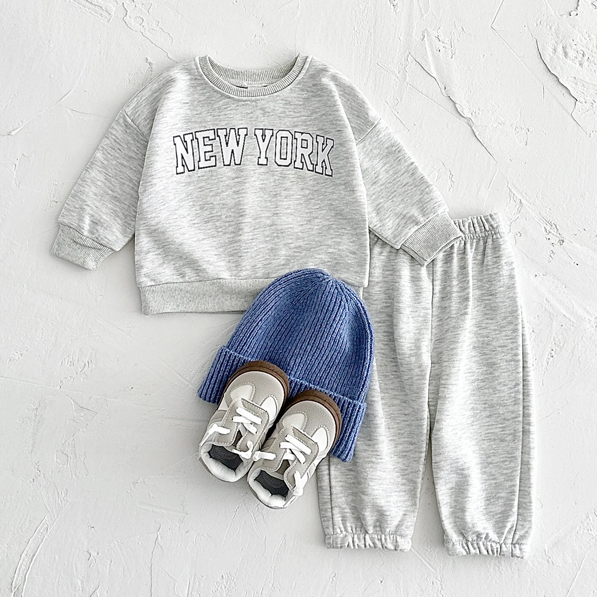 2024 Baby Sets 0-3Y Newborn Infant Baby Boy Clothes New York Letter Long Sleeve Pullover Top+Pants Autumn Baby Girl Clothing