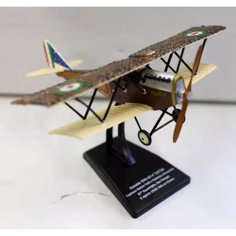 Diecast Scale 1/72 Italian SVA 10 Ansaldo Fighter Biwing Rreconnaissance Plane Model Alloy Model Collection Display Decoration