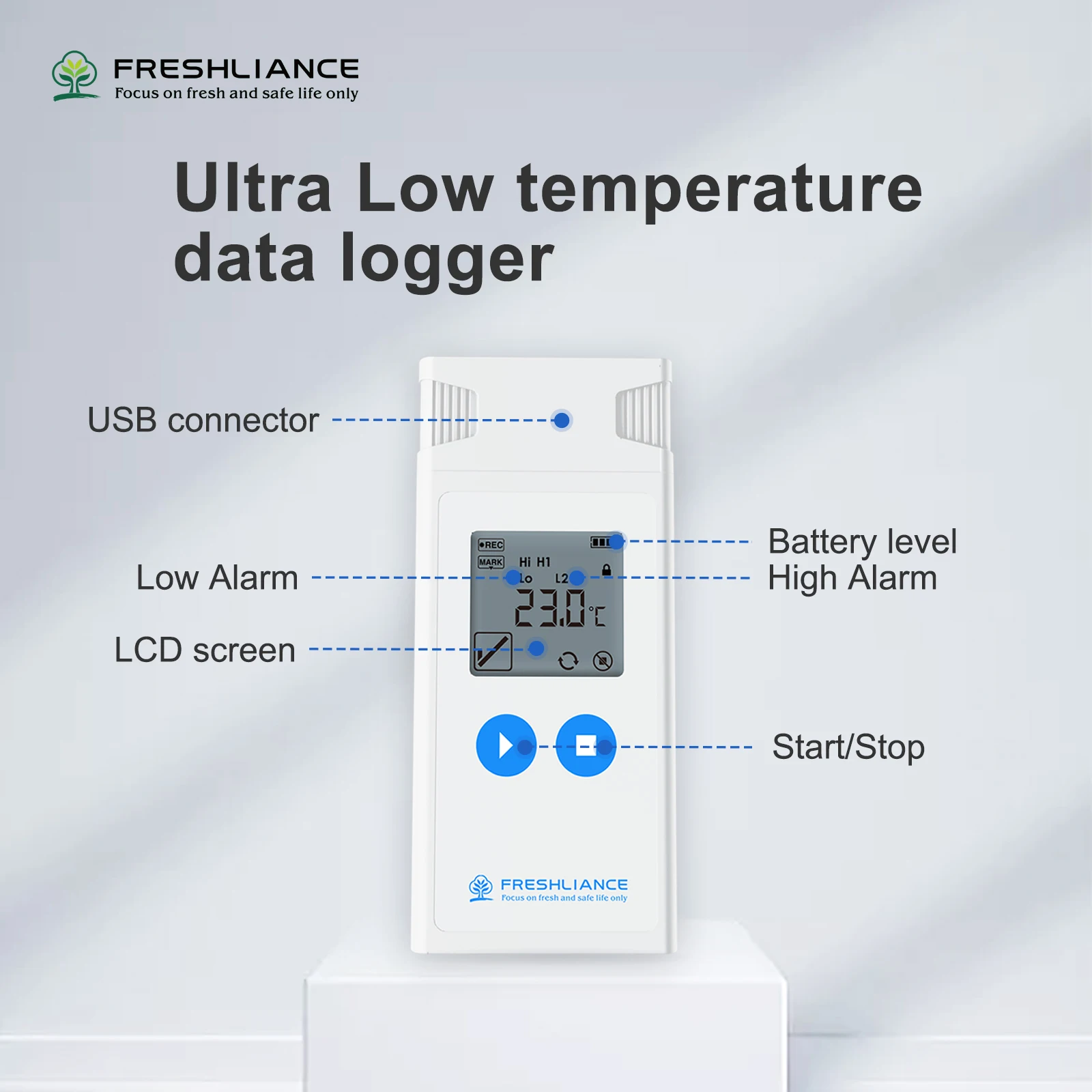 アトラス ログ-IUT 多用途ドライアイス温度ロガー コールドチェーン用温度監視