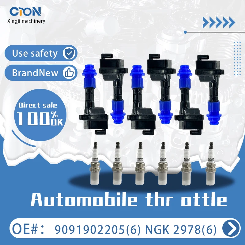 

a set of Xingji 6 Ignition Coil Packs and Spark Plugs For TOYOTA SUPRA ARISTO 1JZ 2JZ #9091902205 And NGK #2978