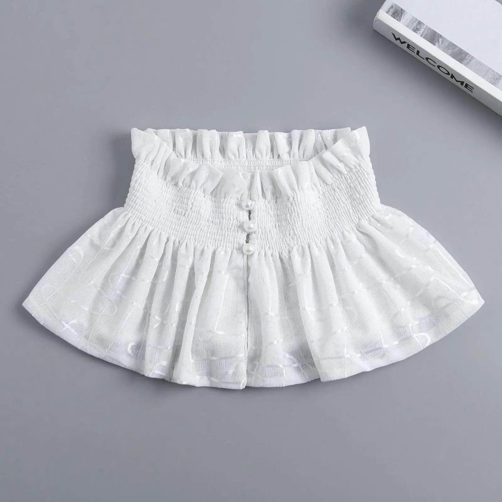 

Плиссированный нейлоновый накладной воротник, новинка, модная повседневная и официальная съемная для женщин и девочек, свитера, спортивная одежда, платье