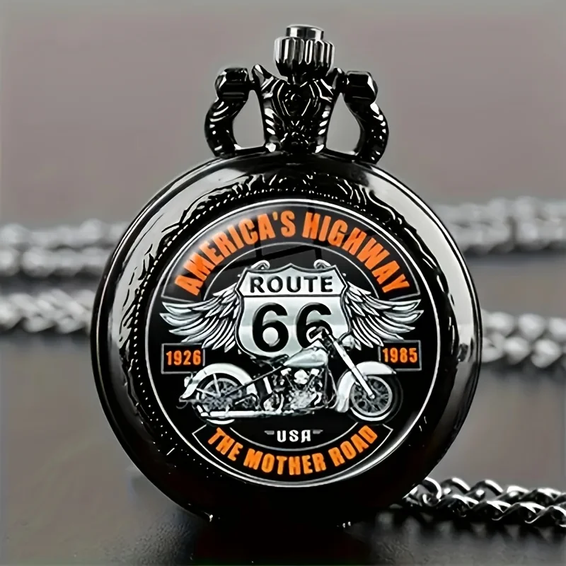 Multiple classic motorcycle pocket watches with exquisite designs, birthday gifts, fashionable accessories, and trends