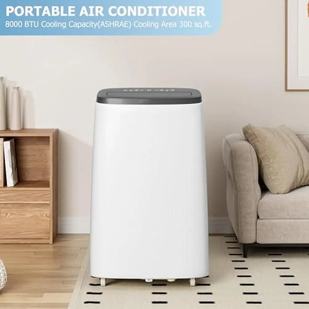 Portable Air Conditioner 14000 BTU AC Unit Remote Control Dehumidifier 600 sq.ft Room Cooling 3-in-1 Operation LCD Display Easy