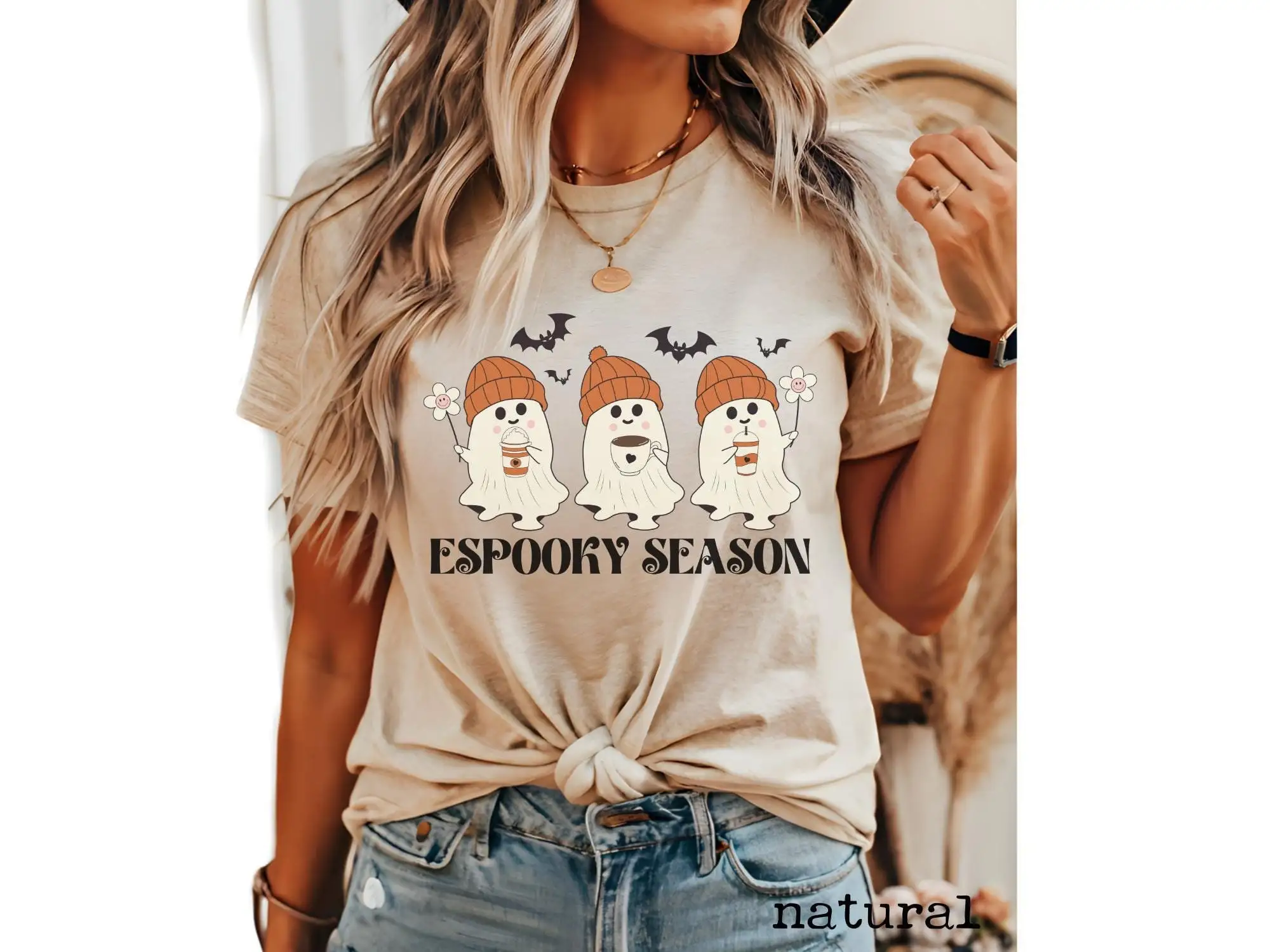 Espooky Season T Shirt Cute Ghost Latina Halloween Funny Spanish Teacher Bruja Latinx Creepy Maestra