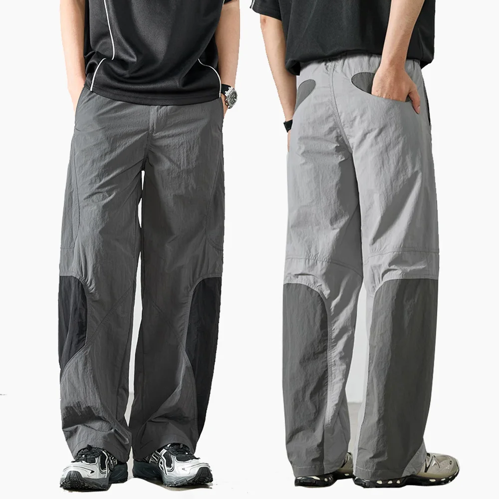 Outdoor Quick Dry Lightweight Cargo Pant Men Women Splice Fashion Loose Casual Sport Baggy Pant Jogger Sweatpants Trousers