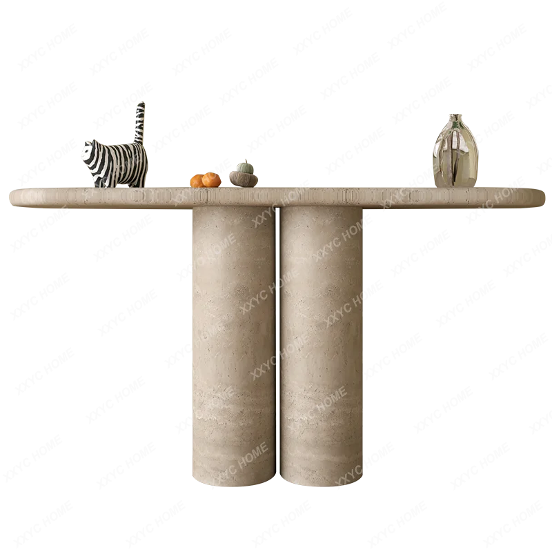 1retro travertine porch cabinet, opposite the door to the home, marble porch, partition porch cabinet, advanced sense