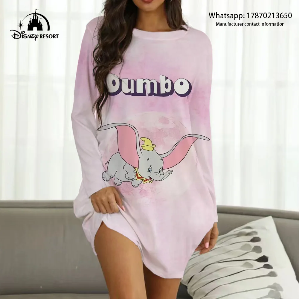 2022 Disney marka Boho wiosna i jesień nowy Dumbo nadruk Anime moda na co dzień Sexy Party panie Homewear Y2K