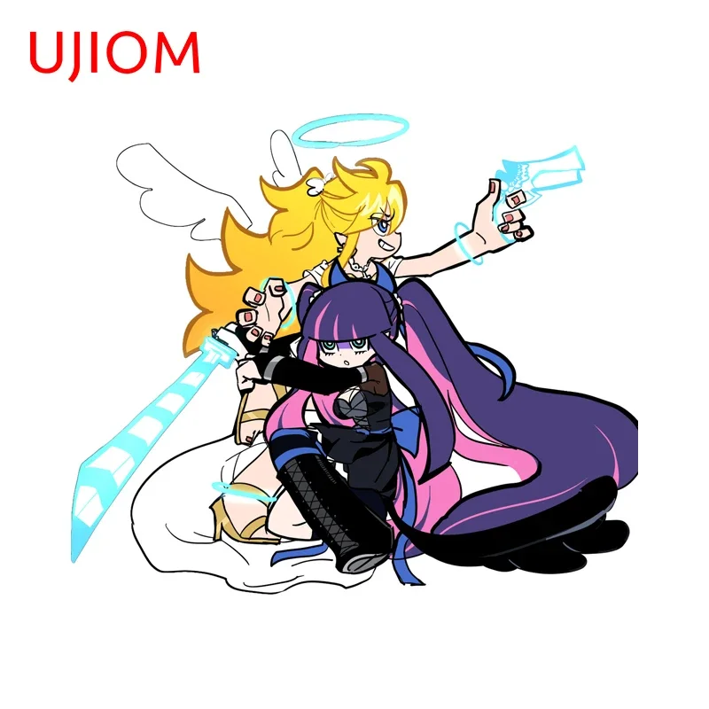 UJIOM Angel Panty & Stocking Kneel Cool Graphics Wall Sticker Fashionable Enchanting Decal Suitable For Smooth Surface Decor