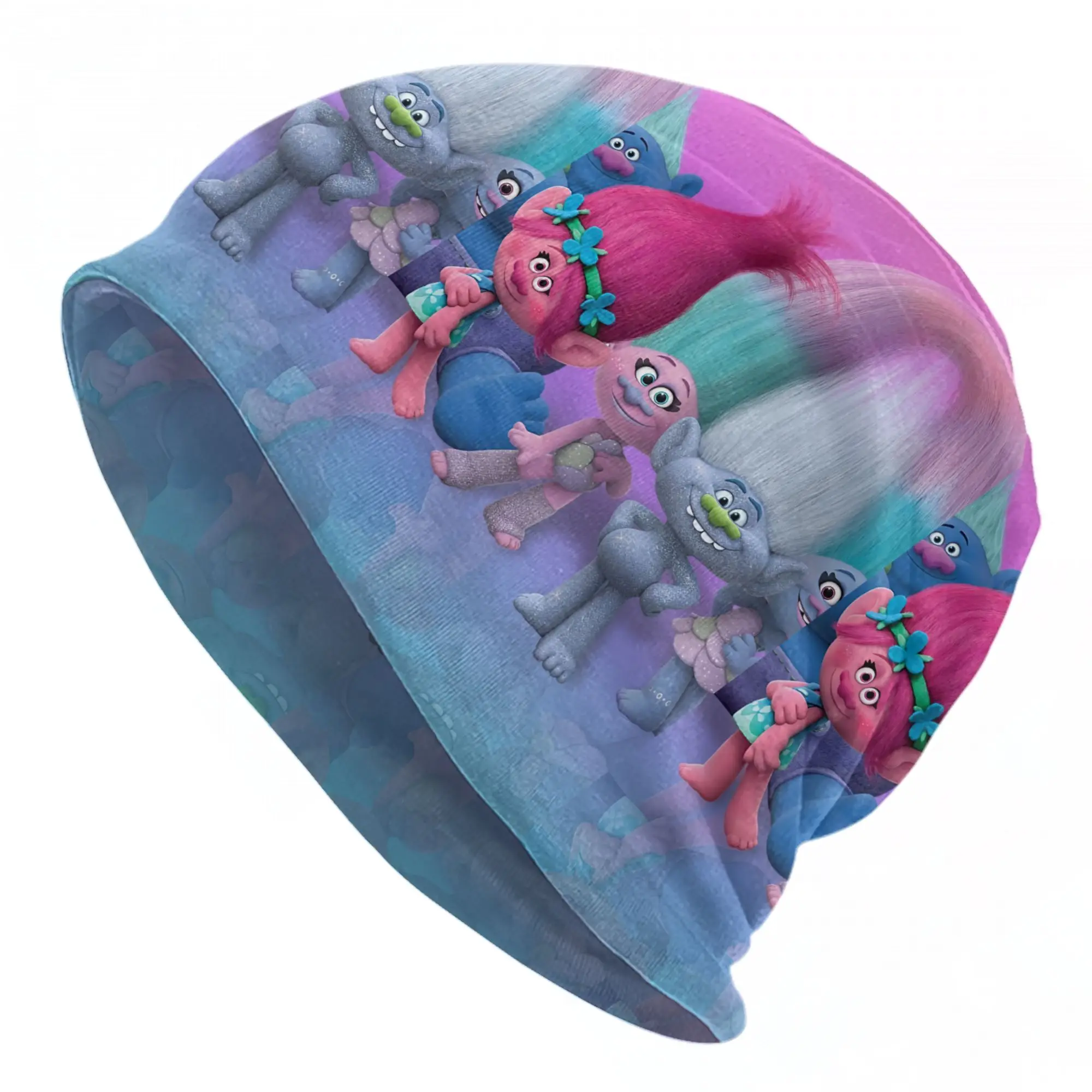 Troll Doll Cartoon Skullies Beanies Hats Branch Poppy Hip Hop Unisex Street Caps Warm Thermal Elastic Bonnet Hats