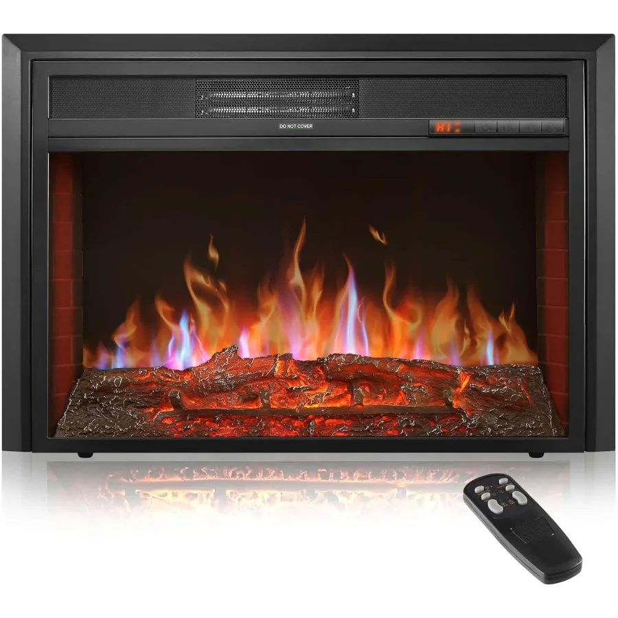 

32 встраиваемых электрических камина с дистанционным управлением для внутреннего отопления. Функция таймера. 6 настроек яркости.