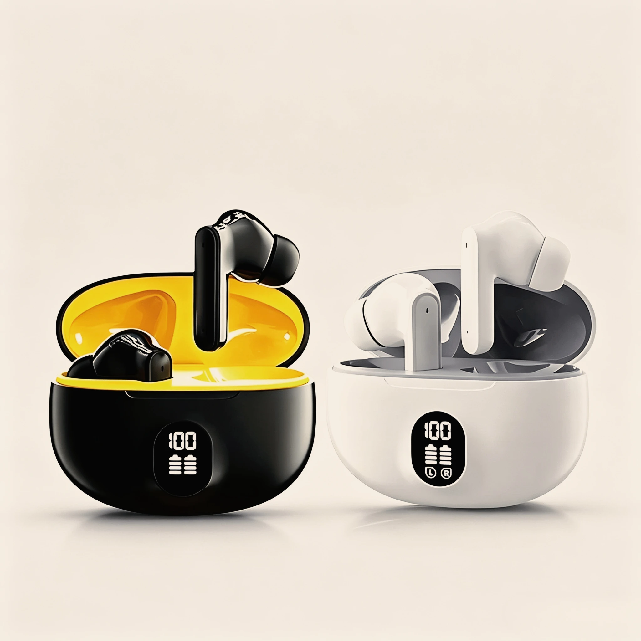 Mini Slim TWS Wireless Bluetooth Earbuds Noise Isolation Long Playtime Batter...