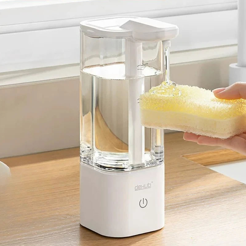 Sensor Wall Mount Soap Dispenser, Kitchen Electric Dish Liquid, 0.25s Foam Two Adjustable Levels, 3 Months Use IPX5 Rated